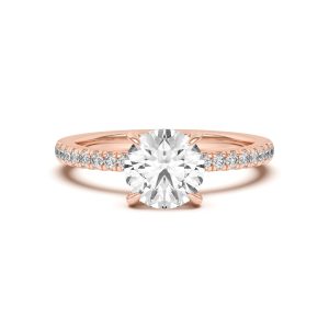 Diane Pav? Hidden Halo Engagement Ring - 18K Rose Gold (Setting Price)