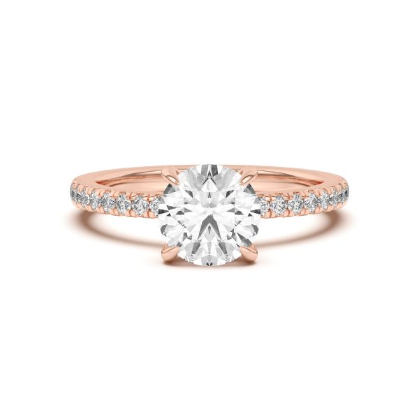 Diane Pav? Hidden Halo Engagement Ring - 18K Rose Gold (Setting Price)