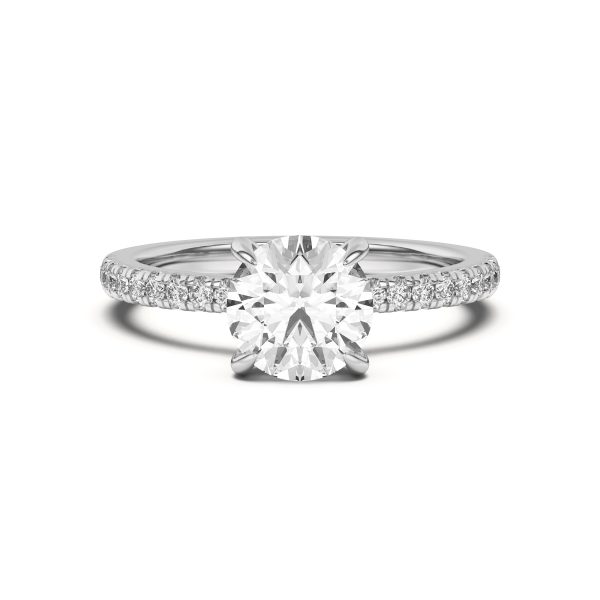 Diane Pav? Hidden Halo Engagement Ring - 18K White Gold (Setting Price)