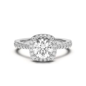 Cici Halo Engagement Ring - Platinum (Setting Price)