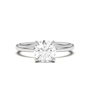 Briana Hidden Pav? Circlet Engagement Ring - 14K White Gold (Setting Price)
