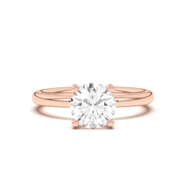 Briana Hidden Pav? Circlet Engagement Ring - 18K Rose Gold (Setting Price)