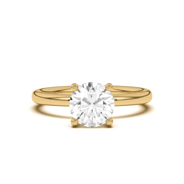Briana Hidden Pav? Circlet Engagement Ring - 18K Yellow Gold (Setting Price)