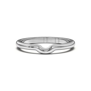 Ascent Curved Wedding Band Platinum (Setting Price)