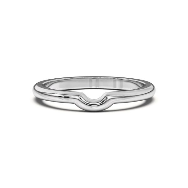 Ascent Curved Wedding Band Platinum (Setting Price)