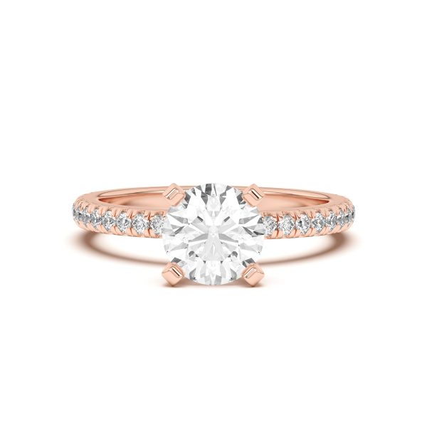 Donna Timeless Pav? Engagement Ring - 18K Rose Gold (Setting Price)