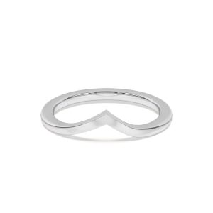 Ruthie Chevron Wedding Band Platinum (Setting Price)