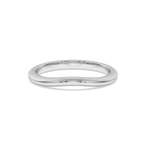Classic Curved Wedding Band Platinum (Setting Price)