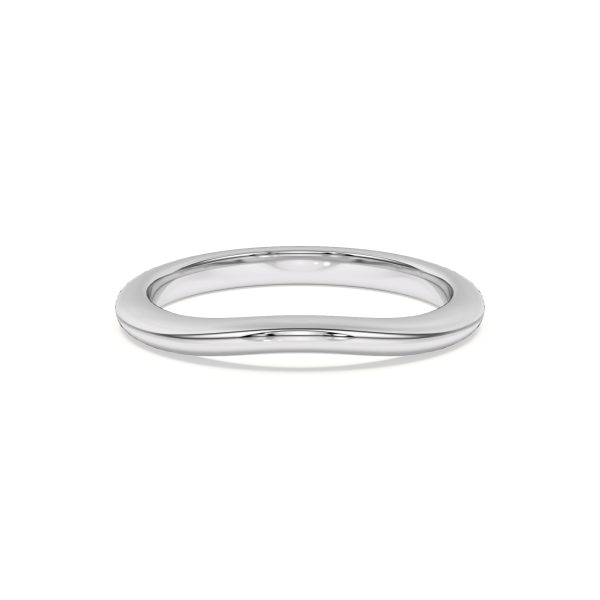 Classic Curved Wedding Band Platinum (Setting Price)