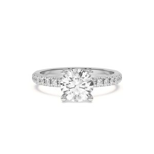 Betsy Classic Pav? Engagement Ring - 14K White Gold (Setting Price)