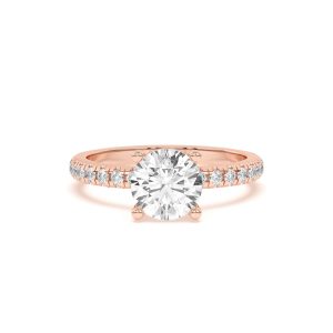 Betsy Classic Pav? Engagement Ring - 18K Rose Gold (Setting Price)