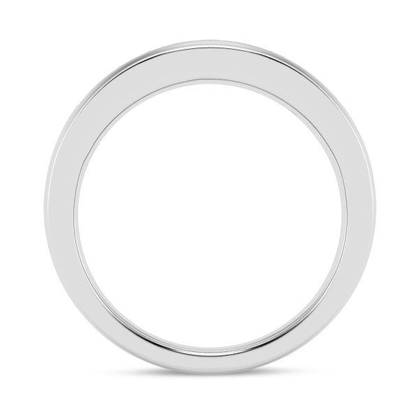 Channel-Set Grooved Lab Diamond  (6.4mm)Wedding Band Platinum (Setting Price)