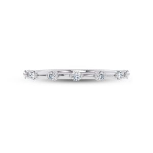 Starlight Spaced Round Diamond Wedding Band Platinum (Setting Price)