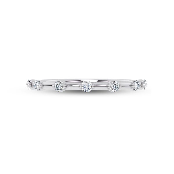 Starlight Spaced Round Diamond Wedding Band Platinum (Setting Price)