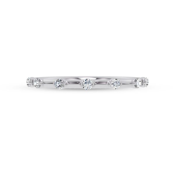 Starlight Spaced Diamond Wedding Band Platinum (Setting Price)