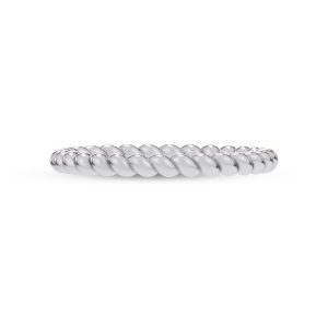 Twisted Spiral Wedding Band Platinum (Setting Price)