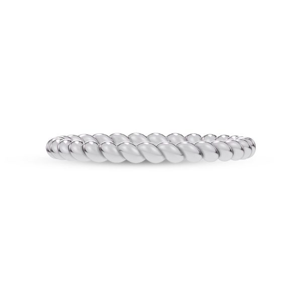 Twisted Spiral Wedding Band Platinum (Setting Price)