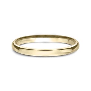 Euro Comfort-Fit Plain  (2.5mm)Wedding Band 14K Yellow Gold (Setting Price)