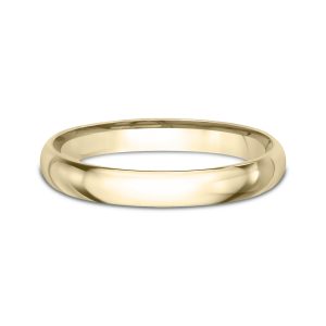 Classic Comfort-Fit  (2.5mm)Wedding Band 14K Yellow Gold (Setting Price)