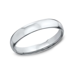 Low Dome Comfort-Fit Polished  (3mm)Wedding Band Platinum (Setting Price)