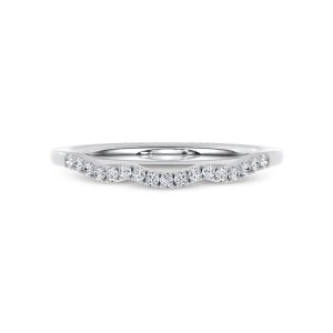 Kerry Contour Pav? Lab Wedding Band Platinum (Setting Price)