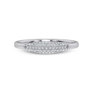 Mirage Lab Pav? Dome RingWedding Band Platinum (Setting Price)