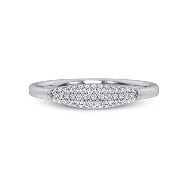 Mirage Lab Pav? Dome RingWedding Band Platinum (Setting Price)