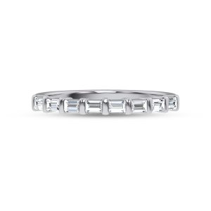 Baguette Lab Diamond Half  (.20 ct. tw.) Wedding Band Platinum (Setting Price)