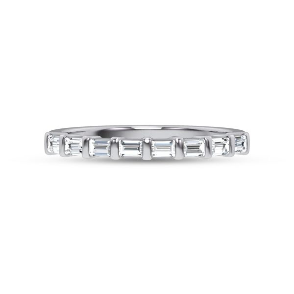 Baguette Lab Diamond Half  (.20 ct. tw.) Wedding Band Platinum (Setting Price)