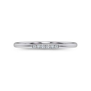 Petite Glow Lab Wedding Band Platinum (Setting Price)