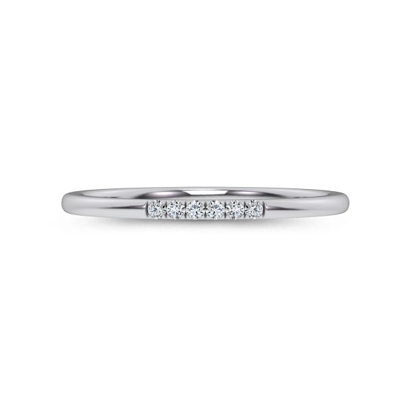 Petite Glow Lab Wedding Band Platinum (Setting Price)