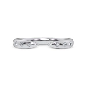 Lustra Open Lab Diamond Wedding Band Platinum (Setting Price)