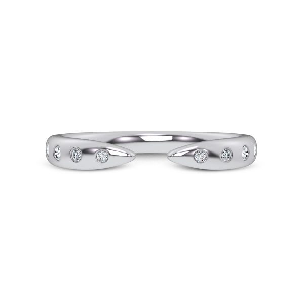 Lustra Open Diamond Wedding Band Platinum (Setting Price)