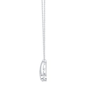 Ribbon Lab Diamond Pendant-14K White Gold