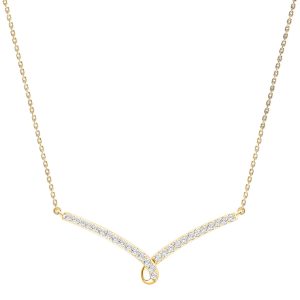 Ribbon Lab Diamond Pendant-14K Yellow Gold