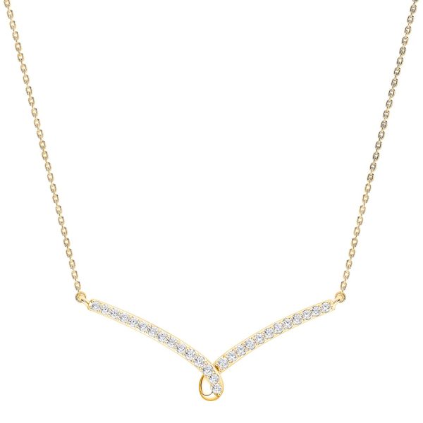 Ribbon Lab Diamond Pendant-14K Yellow Gold
