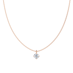 Classic Compass Set Round Lab Diamond Solitaire Pendant (7/10 ct. tw.)-14K Rose Gold