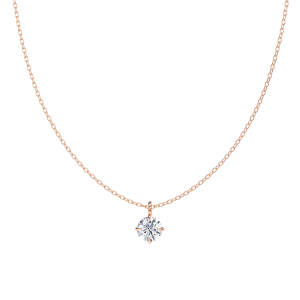 Classic Compass Set Round Lab Diamond Solitaire Pendant (1 ct. tw.)-14K Rose Gold