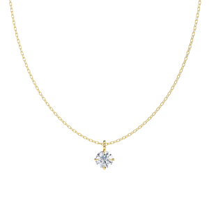 Classic Compass Set Round Lab Diamond Solitaire Pendant (1 ct. tw.)-14K Yellow Gold