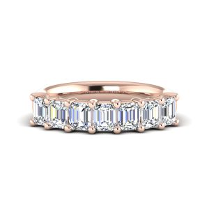 Adley 7 Stone Lab Diamond Wedding Band 14K Rose Gold (Setting Price)