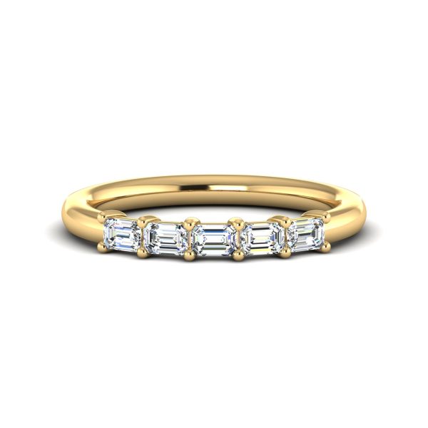 Carolina 5 Stone Lab Anniversary Wedding Band 14K Yellow Gold (Setting Price)