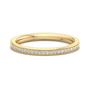 Kensley Pav? Wedding Band 14K Yellow Gold (Setting Price)