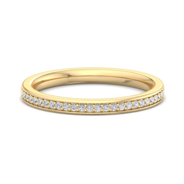 Kensley Pav? Wedding Band 14K Yellow Gold (Setting Price)