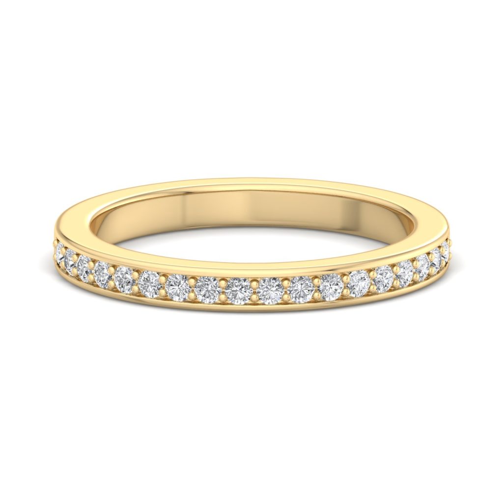 Ivory Wedding Band 18K Yellow Gold (Setting Price)