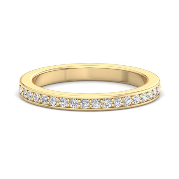 Ivory Wedding Band 18K Yellow Gold (Setting Price)