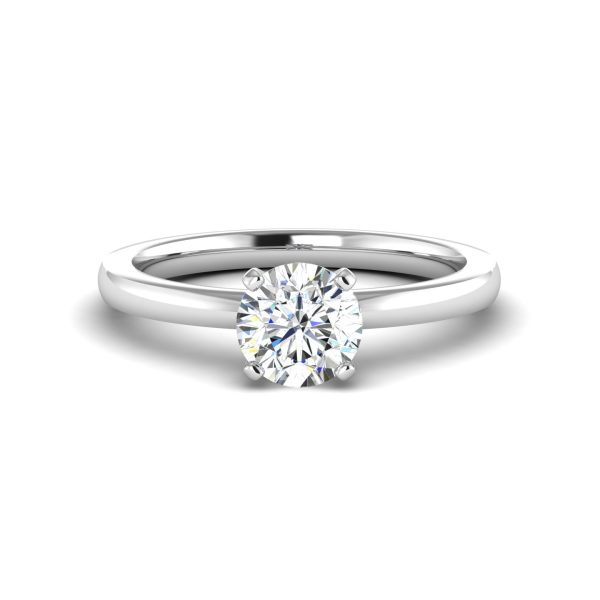 Leah 4 Prong Solitaire Engagement Ring - Platinum (Setting Price)