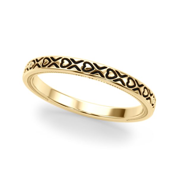 Moganita Vintage Inspired Wedding Band 18K Yellow Gold (Setting Price)