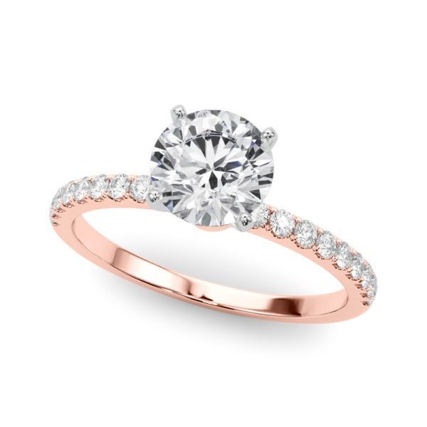 Joanna Classic Pave Diamond Engagement Ring - 14K Rose Gold (Setting Price)