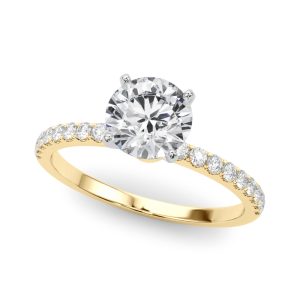 Joanna Classic Pave Diamond Engagement Ring - 18K Yellow Gold (Setting Price)