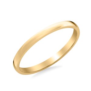 Low Dome Polished  (2mm)Wedding Band 14K Yellow Gold (Setting Price)